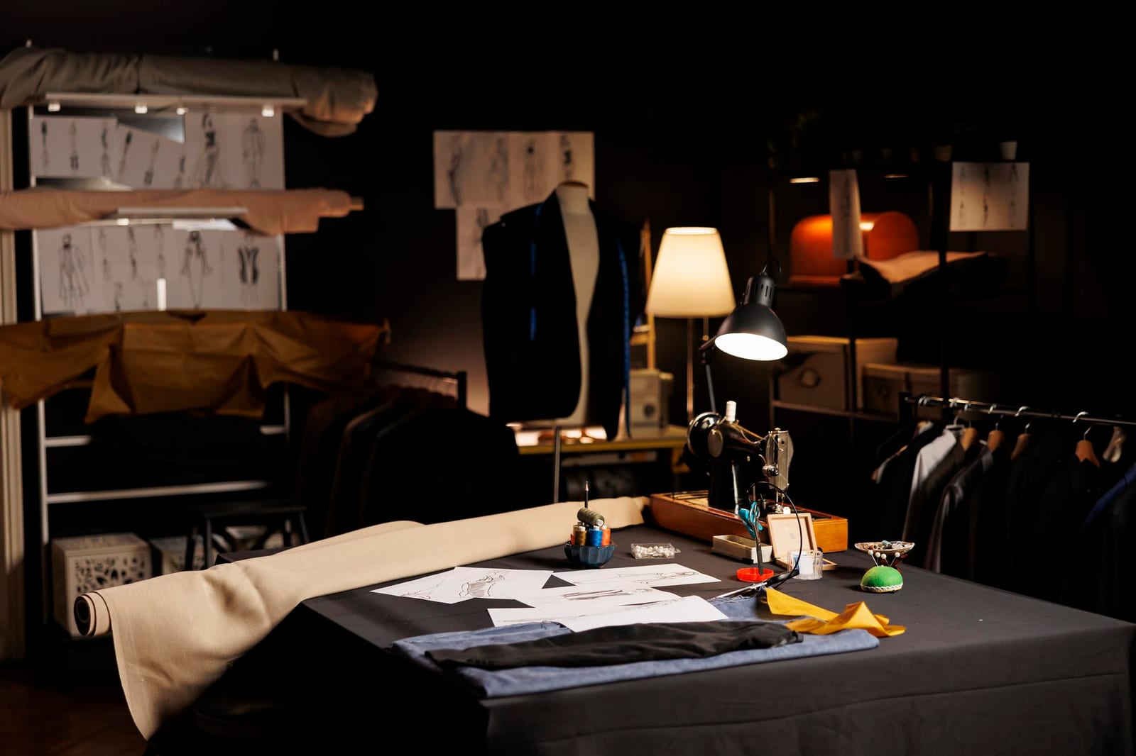 Kreativer Atelier-Arbeitsplatz